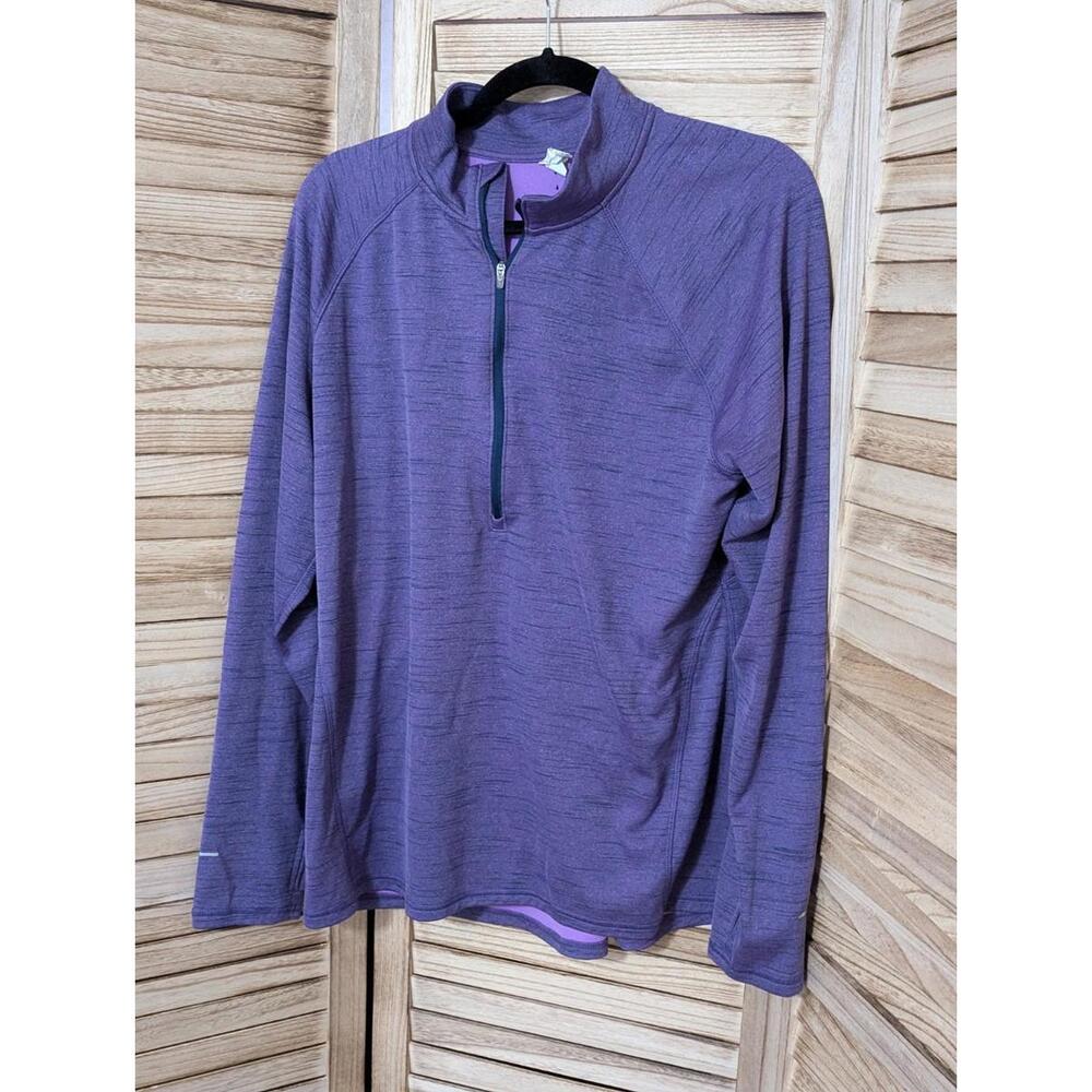 Champion‎ Women’s Sweatshirt Pullover  Purple Half Zip Size XL